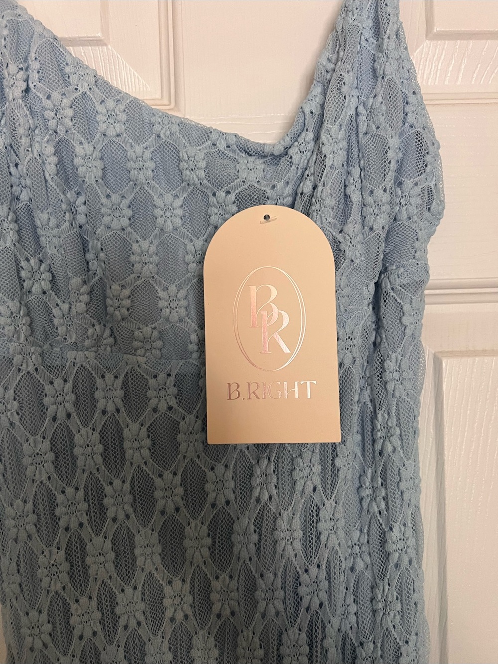 Lulu's Light Blue Lace Maxi Dress